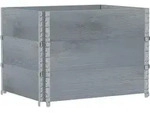 vidaXL Pflanzkasten Grau 80x60 cm Massivholz Kiefer