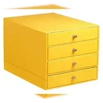 Rhodiarama Schubladenbox mit 4 geschlossenen Laden, Kunstleder, 24,8x32...