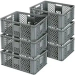 BRB 6 Euroboxen / B&auml;ckerkisten, LxBxH 600 x 400 x 240 mm, grau,...