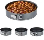 Relaxdays Springform 4er Set, rund, &Oslash; 18, 20, 22, 24 cm, Edelstahl,