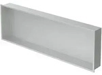 LuxeBath Duschnische 90x30 cm Silber aus Edelstahl Wandnische Duschablage