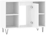 vidaXL Badschrank Wei&szlig; 80x33x60 cm Holzwerkstoff