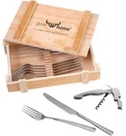 GR&Auml;WE Grill-/Tafelbesteck SYLT in Holzkiste, mit Flaschen&ouml;ffner