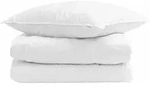 vidaXL Winterbettdecke mit Kissen 2 pcs Wei&szlig; Daunenfeder