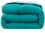 wometo Steppbett Wende-Design ca. 155x220 cm &ndash; t&uuml;rkis & hellblau &ndash; bunte