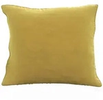 Intirilife 2x Kissenbezug Kissenbez&uuml;ge aus Samt 40x40 cm in Gelb - Bez&uuml;ge f&uuml;r