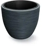 CASARIA&reg; Blumentopf 30L 40x32cm Rillentopf Anthrazit