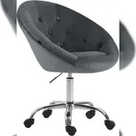 CLP Arbeitshocker London Samt Samt HBT: 85x65x57 cm dunkelgrau