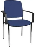 TOPSTAR Besucherstuhl MEDICAL10 KH190AD26 mAL Stahl cchrom Bezug blau
