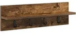 vidaXL Wandmontierter Kleiderst&auml;nder R&auml;uchereiche 60 x 10.5 x 18 cm