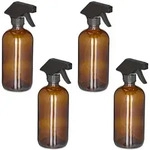 Relaxdays Spr&uuml;hflasche Glas, 4er Set, 500 ml, Nebel & Strahl, Spritzflasche f&uuml;r