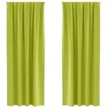 vidaXL Verdunkelungs-Vorh&auml;nge mit Ringen 2 pcs Gr&uuml;n 260 x 140 cm