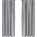 vidaXL Verdunkelungs-Vorh&auml;nge mit Ringen 2 pcs Hellgrau 260 x 140 cm