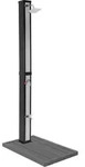 ML-Design Solardusche 40L 217cm eckig Silber-Schwarz mit Bodenplatte Dunkelgrau Solar