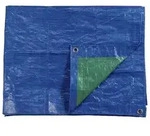 Markise 5 x 8 m, doppelseitig, blau/gr&uuml;n, Metall&ouml;sen, Dichte 90 g/m2, Edm