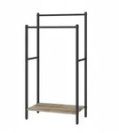 Relaxdays Handtuchst&auml;nder mit Ablage, HxBxT: 81,5x42x24 cm, Holzoptik, 2...