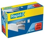 Heftklammern Rapid 43/6 mm. Schachtel 10000 Super Strong verzinktes Textil