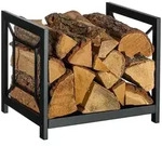 Relaxdays Kaminholzregal, Metall, modern, HBT: 36x43x35,5 cm, Brennholzregal