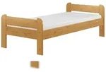 Erst-Holz Einzelbett 90x200 Kiefer Echtholz in Eicheton gebeizt mit w&auml;hlbarem
