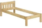 Erst-Holz Massivholzbett Kiefer natur 80x200 Bettrahmen Einzel-Bettgestell ohne