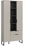 Ebuy24 Noida Sideboard 2 T&uuml;ren, 1 Klappent&uuml;r, 1 Schublade, 4 Regale Kaschmir Dekor.