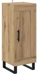vidaXL Sideboard Artisan-Eiche 34,5 x 34 x 90 cm Verbundholz und Eisen