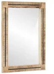 vidaXL Spiegel Wandmontiert Braun und Schwarz 70 x 50 x 3 cm Glas