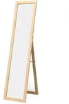 COSTWAY 2-in-1 Ganzk&ouml;rperspiegel, Standspiegel und Wandspiegel mit Holzrahmen,