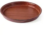 HENDI Serviertablett in Holzoptik, rund, AmerBox, Mahagoni, ⌀420x(H)30mm