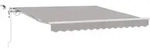 vidaXL Einziehbare Markise Hellgrau 350 x 250 cm Polyester und Metall