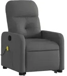 vidaXL Massagesessel mit Aufstehhilfe Dunkelgrau Stoff