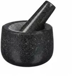 Relaxdays Granit M&ouml;rser mit St&ouml;&szlig;el, robust & langlebig, Gew&uuml;rze, Kr&auml;uter,
