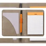 Rhodiarama Mappe f&uuml;r Block oder Notizheft A7, N&deg;11 9,5x12,5 cm - Taupe 211002C