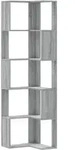 vidaXL B&uuml;cherregal 5 B&ouml;den Grau Sonoma 50x50x179 cm Holzwerkstoff