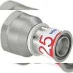 Uponor &Uuml;bergangsmuffe S-Press PLUS aus Messing, verzinnt 25mmx1 IG