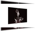 ALLboards Glas Herdabdeckplatte Schneidebrett Kaffee Kaffeetasse K&auml;ffchen 2er...