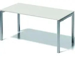 Bisley Schreibtisch Cito BxTxH 160x80x74cm grauwei&szlig; Gestell silber