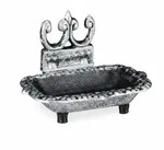 Relaxdays Seifenschale, antikes Design, eckiger Seifenhalter aus Gusseisen,