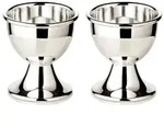 EDZARD 2er Set Eierbecher Classo (H&ouml;he 5 cm), klassische Form, schwerversilbert