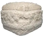 Kayoom Pouf Coralia 100 Natural 50cm x 50cm