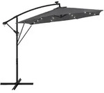 ML-Design Ampelschirm &radic;&ograve;300 cm Anthrazit mit LED-Solar, Alu Sonnenschirm mit