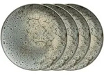 M&Auml;SER Teller flach 28 cm, 4-er Set, GRAU, postsicher, Serie CARELLIA