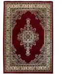 Carpetsale24 Orient Teppich 120x170 cm Rot, Stilvoller Wohnteppich im Retro-Look,