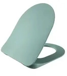 CREAVIT WC-Sitz Nilgr&uuml;n Softclose Duroplast mit Edelstahlscharnieren Inox