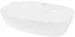 LuxeBath Waschbecken Ovalform ohne &Uuml;berlauf 60,5x38x14 cm Wei&szlig; aus Keramik