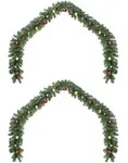 vidaXL Weihnachtsgirlande mit 600 LEDs 2 pcs Gr&uuml;n PVC