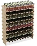 Relaxdays Weinregal, 100 Weinflaschen, stapelbares Flaschenregal, HBT: 120x103x25 cm,