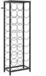 vidaXL Weinregal f&uuml;r 27 Flaschen Schwarz 34x18x100 cm Schmiedeeisen