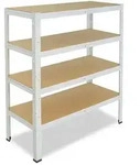 shelfplaza HOME 100x80x40 cm Schwerlastregal in wei&szlig; mit 4 B&ouml;den und 175 kg