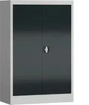 ClassiX Fl&uuml;gelt&uuml;renschrank, 1200 x 800 x 380 mm, lichtgrau/anthrazitgrau